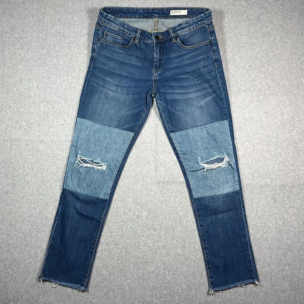 Blank NYC Jeans Tomboy Crop Skinny Women's Size 28 Medium Fade Wash Preowned